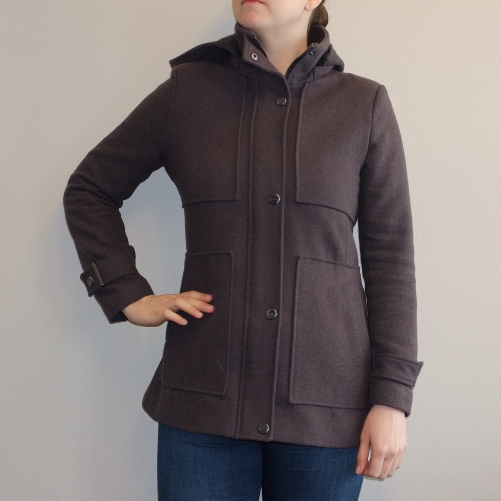 Kenneth Cole Gray Wool Coat